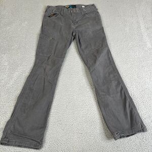 Ariat Rebar M7 Slim Straight Leg Jeans Mens 30x32 Gray Field Carpenter Canvas